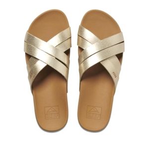 NEW Reef gold slide sandals Size 7